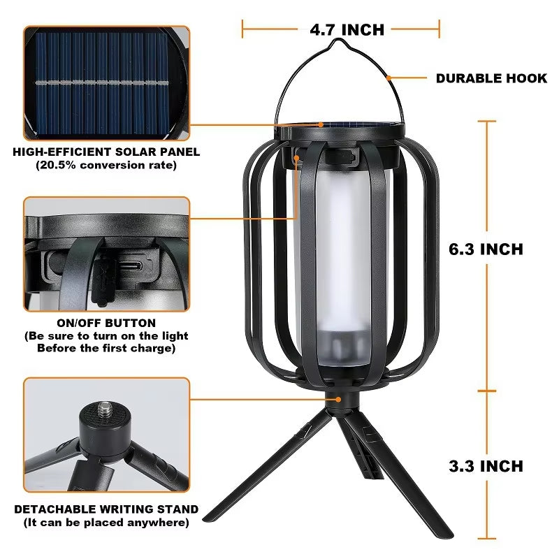 Manto™ Solar Flickering Flame Lantern Outdoor Light