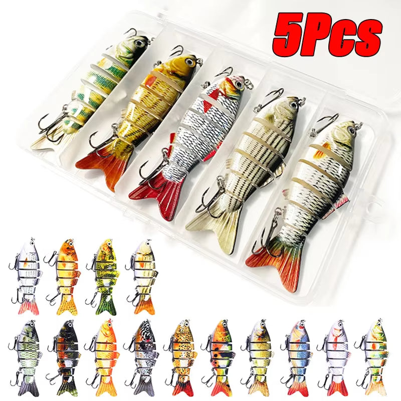 Manto™ 6-Segment Jointed Fishing Lure – 10cm 17.5g Sinking Swimbait Crankbait (1/3/5PCS)