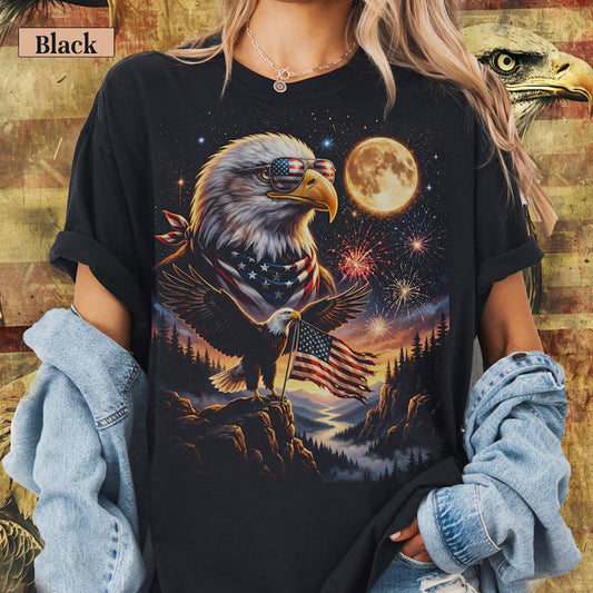 Patriotic Bald Eagle Shirt, Vintage 4th of July Bald Eagle T-Shirts