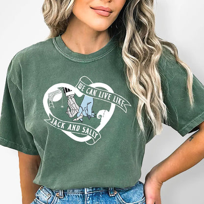 We Can Live Like Jack And Sally Comfort Shirt, Love Couple Tee