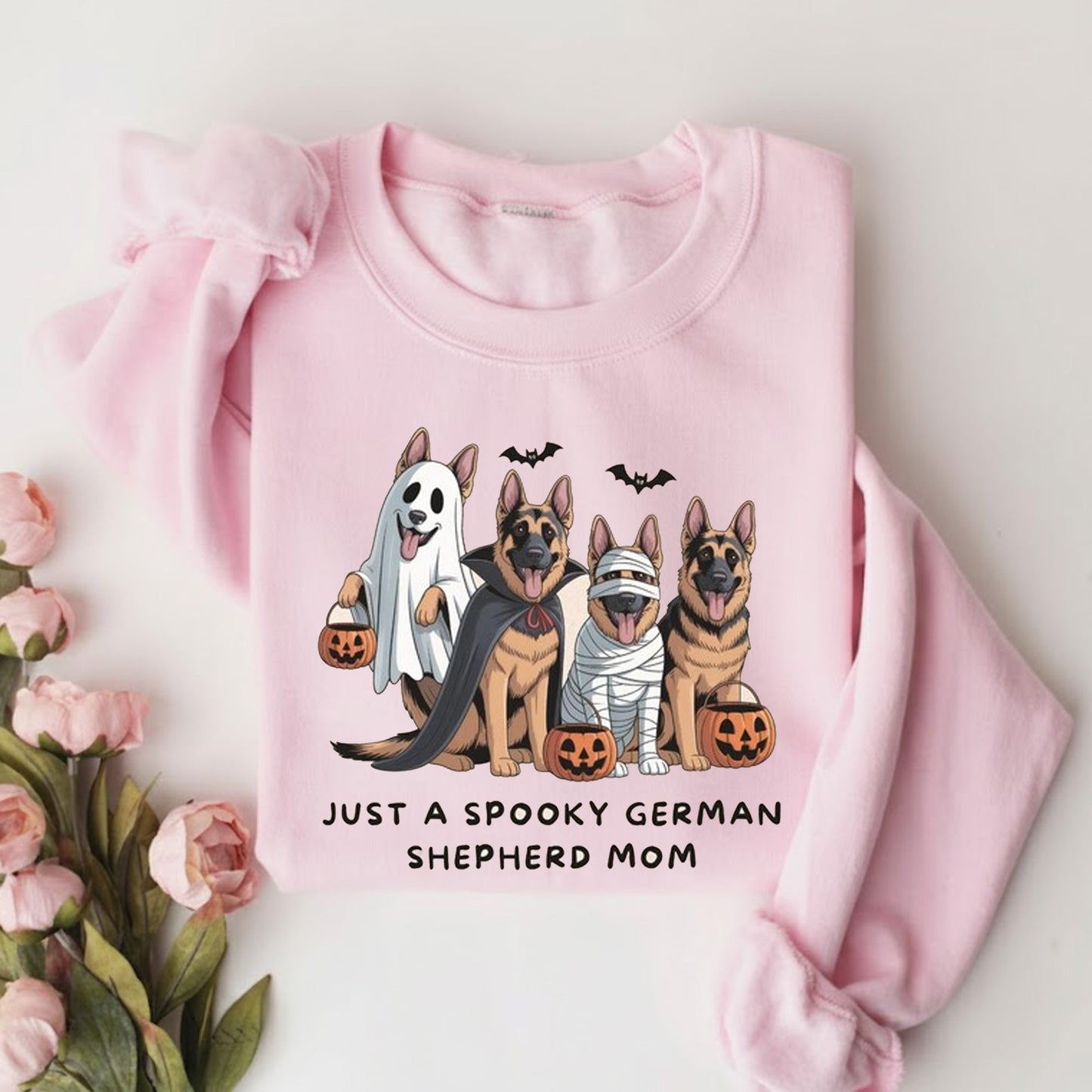 Halloween German Shepherd Mom Shirt, Comfort Colors Spooky Dog Lover Tee