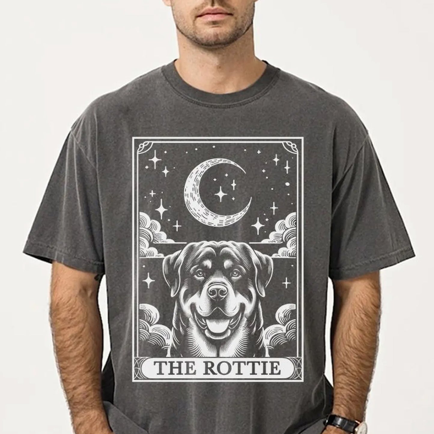 Rottie Dog Halloween Moon Shirt, Funny Rottweiler Lover Gifts,
