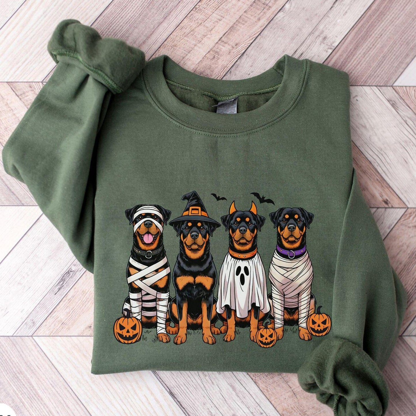 Halloween Rottweiler Dog Mom Sweatshirt, Spooky Season Sweater