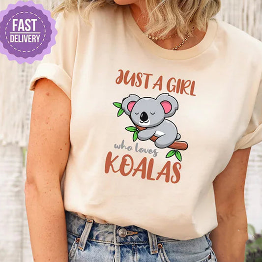 Just A Girl Who Loves Koalas Shirt, Koala Toddler Shirt, Animal Lover Shirt