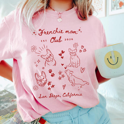 Custom French Bulldog Mom Shirt, Frenchie Mom Tee Gift