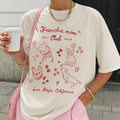 Custom French Bulldog Mom Shirt, Frenchie Mom Tee Gift