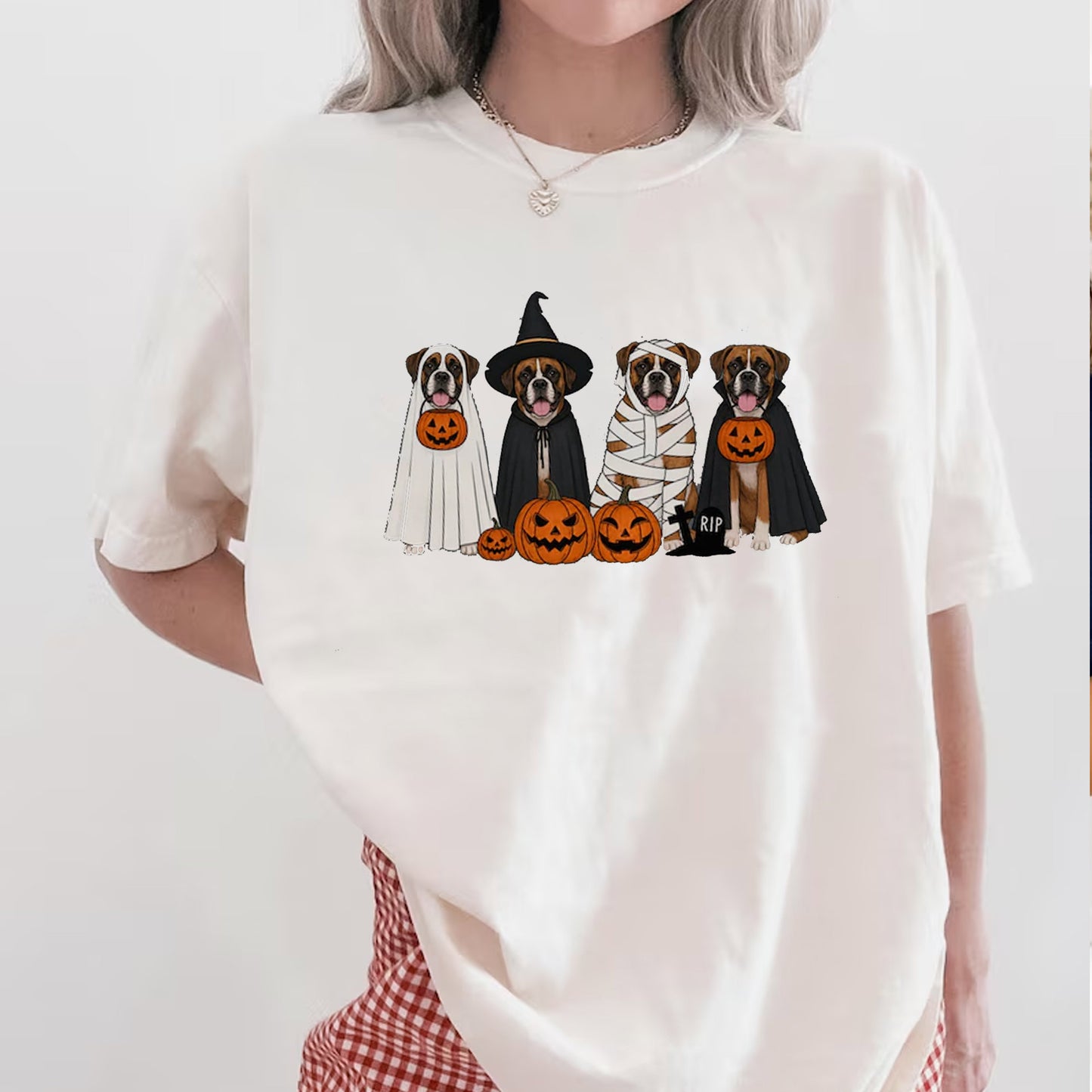Halloween Boxer Dogs Shirt, Spooky Puppy Tee, Dog Lover Halloween