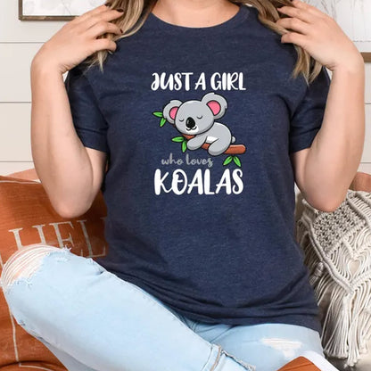 Just A Girl Who Loves Koalas Shirt, Koala Toddler Shirt, Animal Lover Shirt