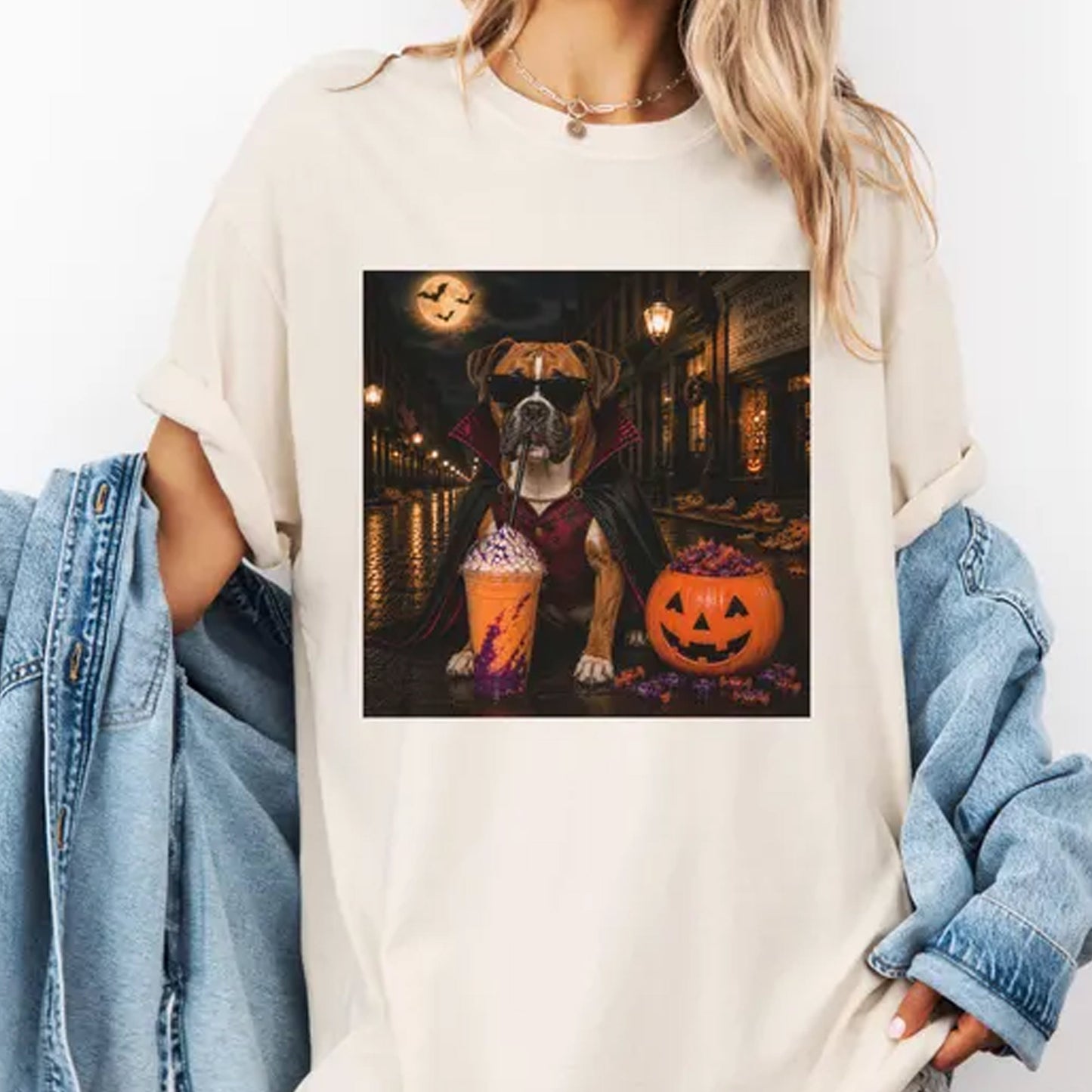Boxer Halloween Shirt, Vampire Boxer Milkshake Shirt