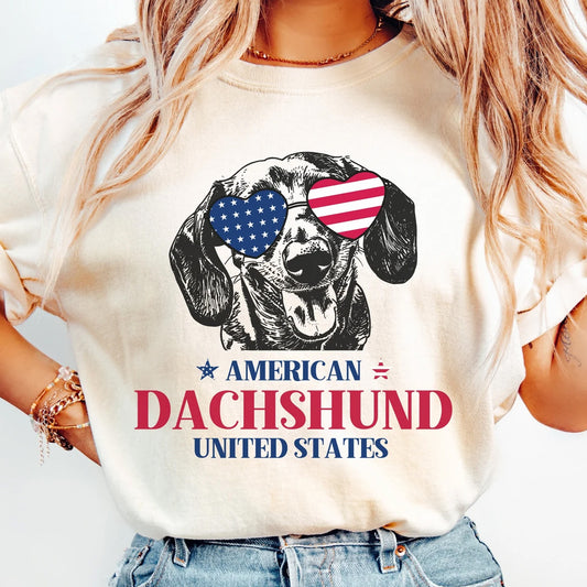 American Dachshund 4th of July Shirt, Patriotic Dog Lover Gift