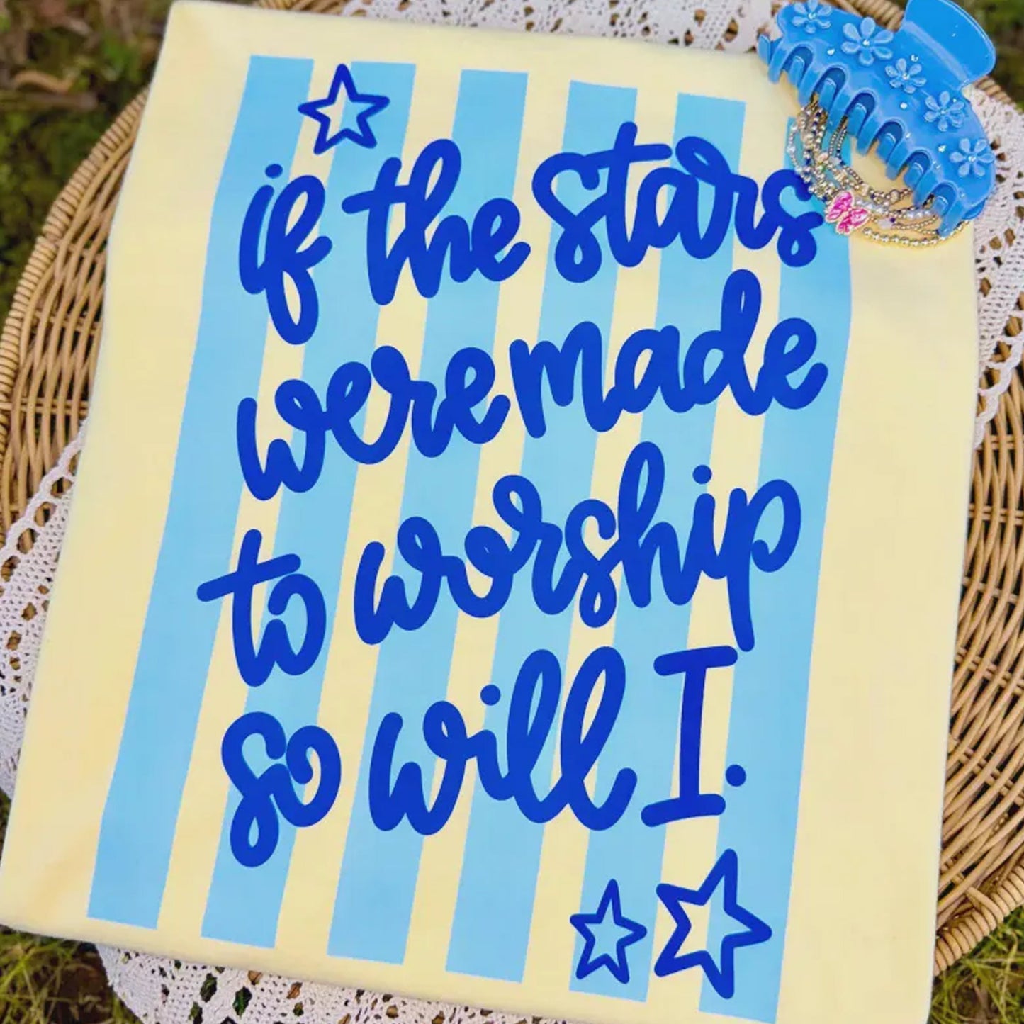 Christian Worship Shirt, If the Stars Were Made to Worship Graphic Tee