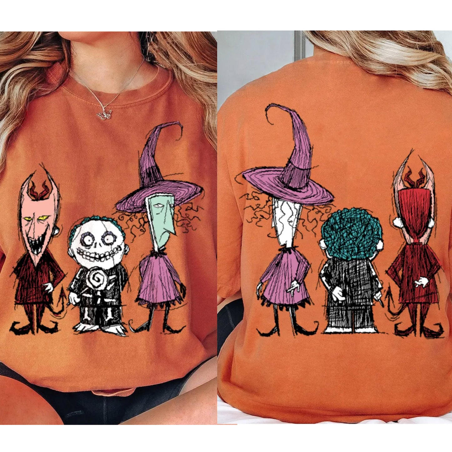 Nightmare Before Christmas Lock Shock Barrel Comfort Colors T-Shirt