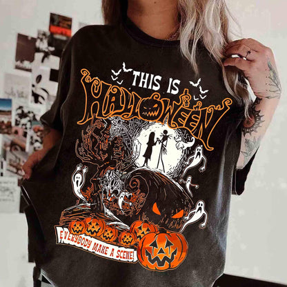Nightmare This is Halloween Everybody Make A Scene Tee