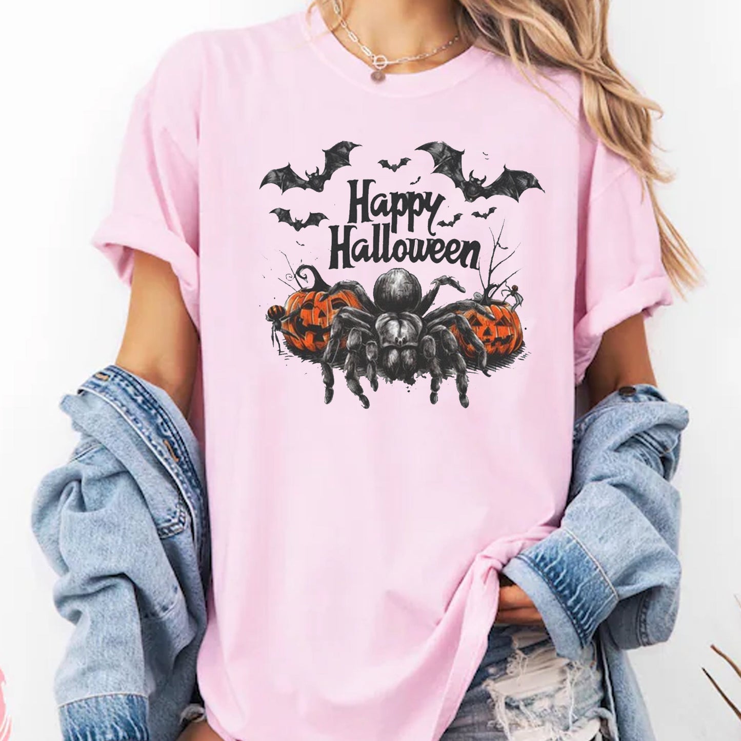 Happy Halloween Cute Spider Mom Costume Graphic Tee