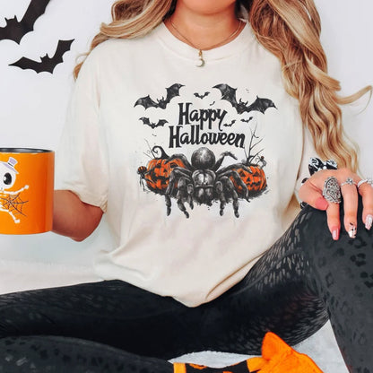 Happy Halloween Cute Spider Mom Costume Graphic Tee