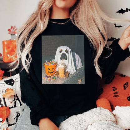 Boxer Dog Halloween Shirt, Iced Coffee Dog Mom T-shirt