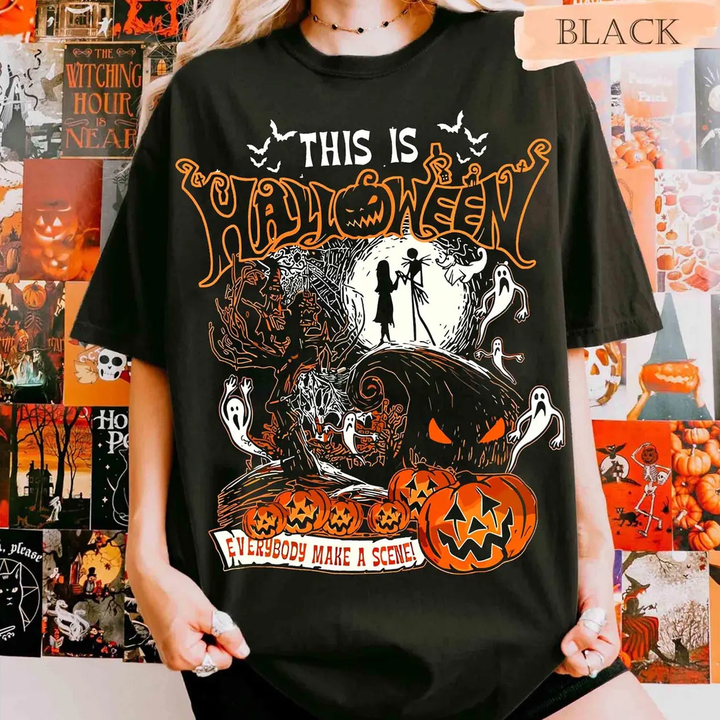 Nightmare This is Halloween Everybody Make A Scene Tee