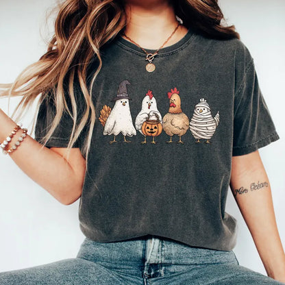 Halloween Chick or Treat Sweatshirt, Halloween Chicken Tee