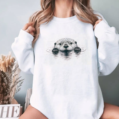 Floating Otter Wildlife Nature Tee