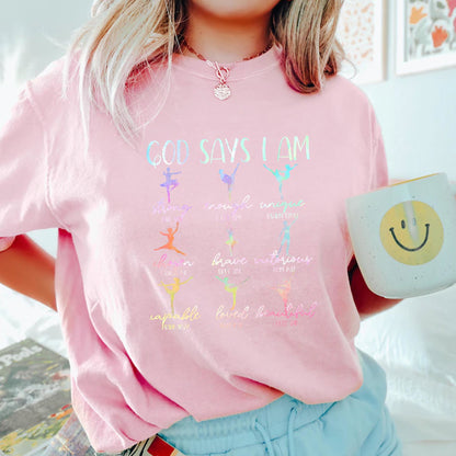 Dancer Shirt, God Says I Am Dancer T-shirt