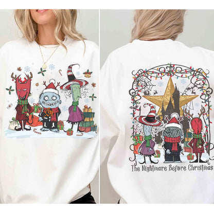 Two-sided Lock Shock Barrel Santa Disney Christmas Comfort Shirt