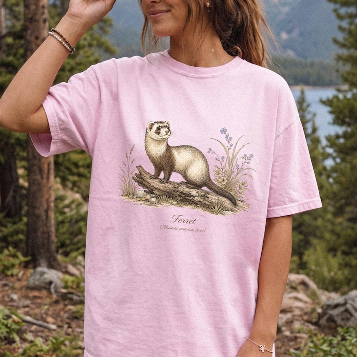Ferret Retro Shirt, Ferret Lover Tshirt, Vintage Style Graphic Tee