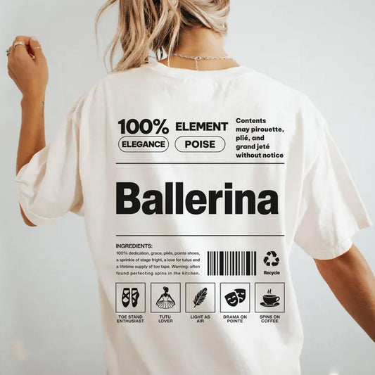 Ballerina T-Shirt, Dance Ballet Tee, Dancer Gift