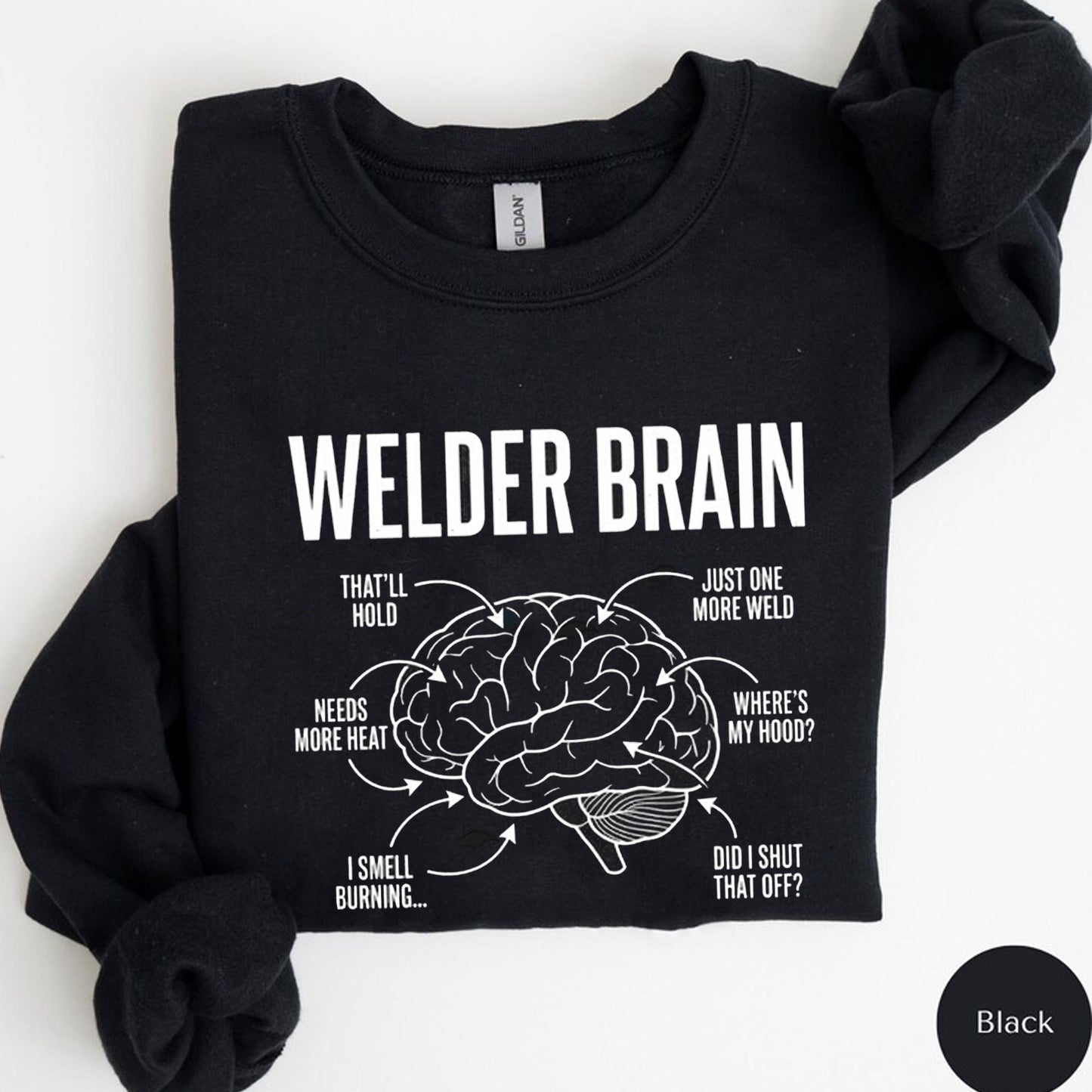 Welder Brain Shirt, Funny Welding Humor Tee, Welder Gift Idea