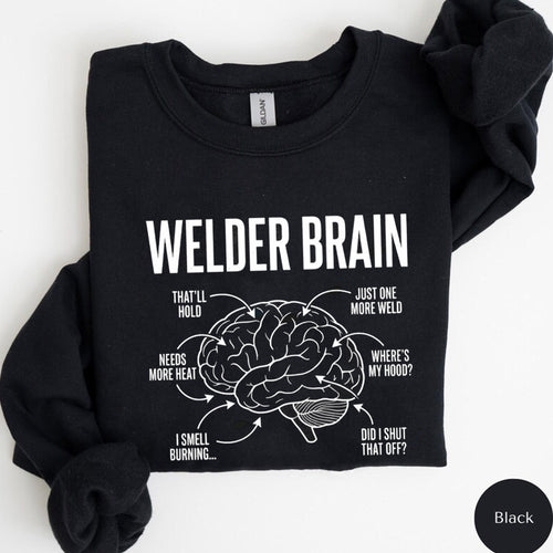 Welder Brain Shirt, Funny Welding Humor Tee, Welder Gift Idea