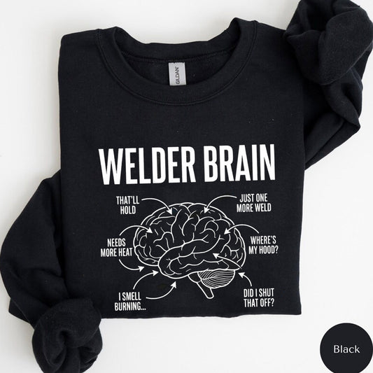 Welder Brain Shirt, Funny Welding Humor Tee, Welder Gift Idea