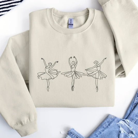 Ballerina Tee,Dance Teacher Gift, Dance Mom Crewneck