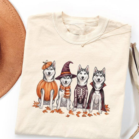 Husky Halloween Shirt, Funny Dog Mom Halloween Tee
