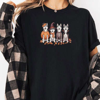 Husky Halloween Shirt, Funny Dog Mom Halloween Tee