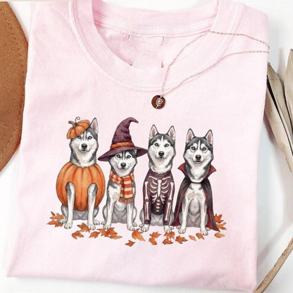 Husky Halloween Shirt, Funny Dog Mom Halloween Tee
