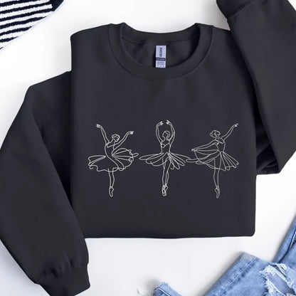 Ballerina Tee,Dance Teacher Gift, Dance Mom Crewneck