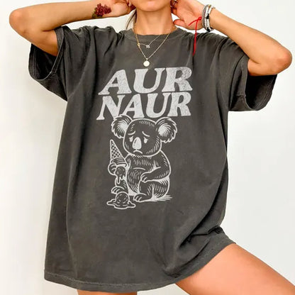 Aur Naur Koala Shirt, Funny Shirts for Women, Retro Boho Tee