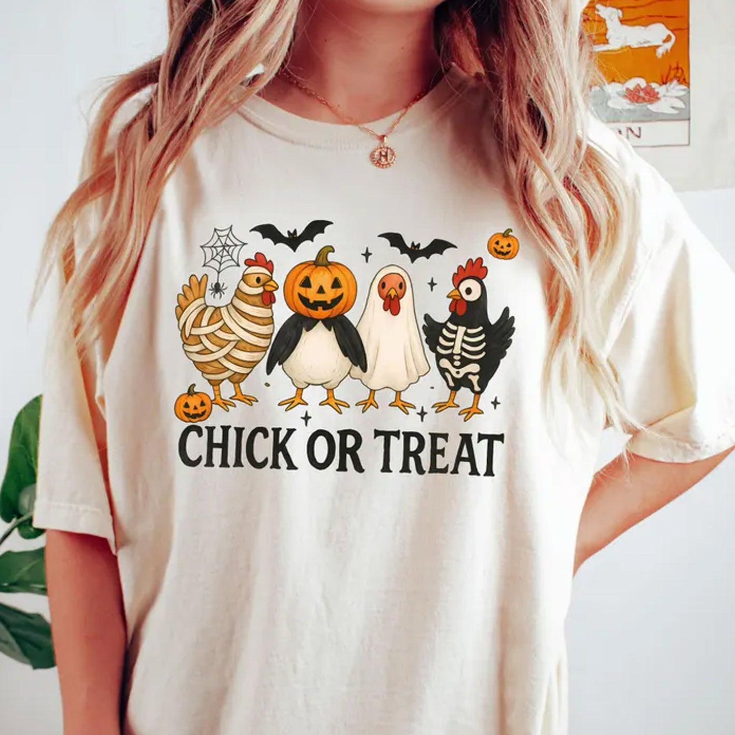 Halloween Chick or Treat Sweatshirt, Halloween Chicken Tee