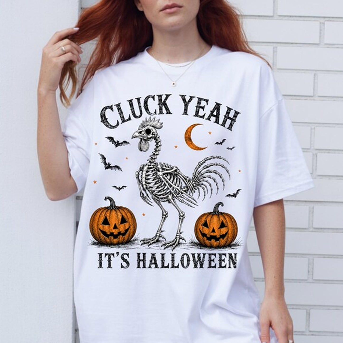 Cluck Yeah It's Halloween Shirt, Chicken Skeleton Tee