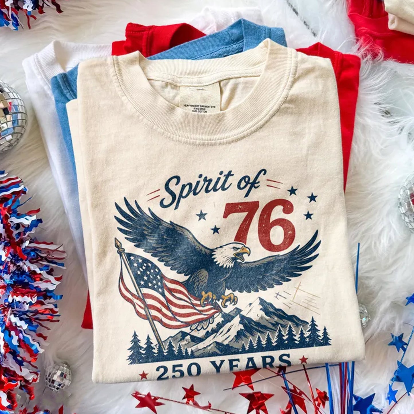 USA 250 Anniversary Shirt, Spirit Of 76 Eagle Tee, 4th July Patriotic America Shirt