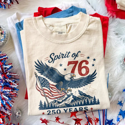 USA 250 Anniversary Shirt, Spirit Of 76 Eagle Tee, 4th July Patriotic America Shirt