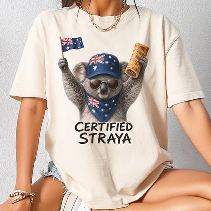 Certified Straya Koala Shirt, Aussie Animal Hoodie