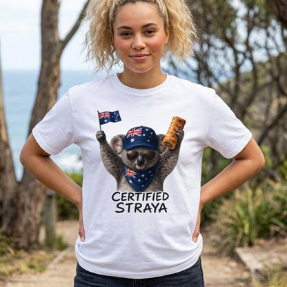 Certified Straya Koala Shirt, Aussie Animal Hoodie