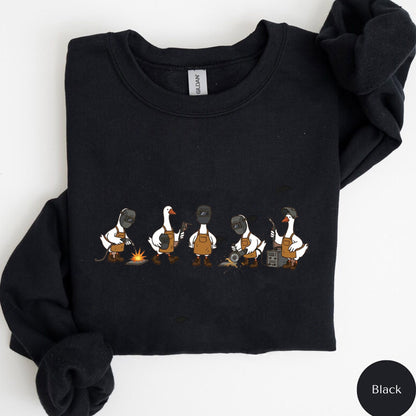 Funny Welder Geese Shirt, Metal Fabrication Trade Worker Tee