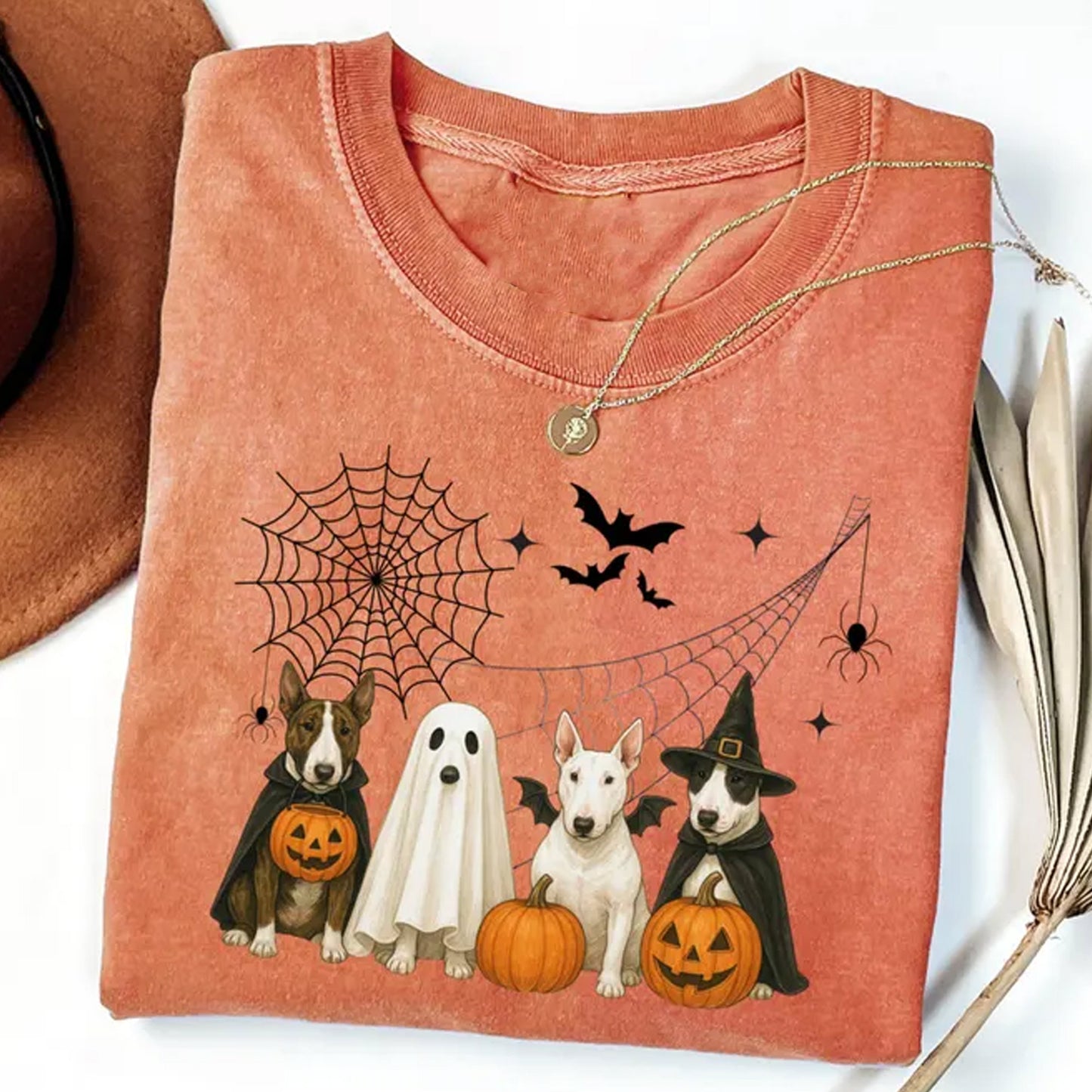 Halloween Dog Shirt, Halloween Bull Terrier Shirt