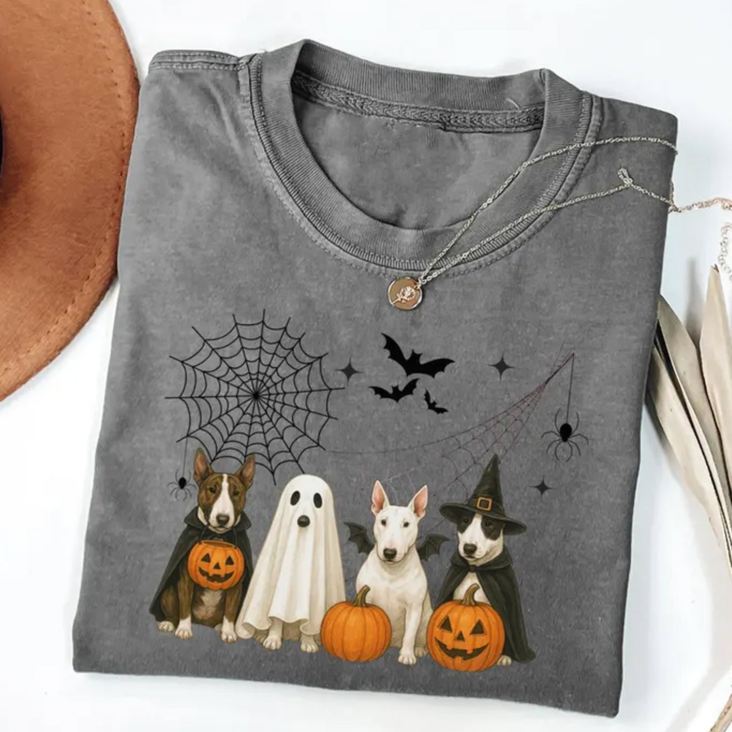 Halloween Dog Shirt, Halloween Bull Terrier Shirt