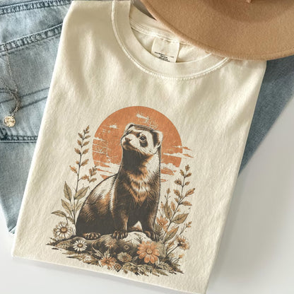 Black Footed Ferret Shirt, Prairie Wildlife Tee