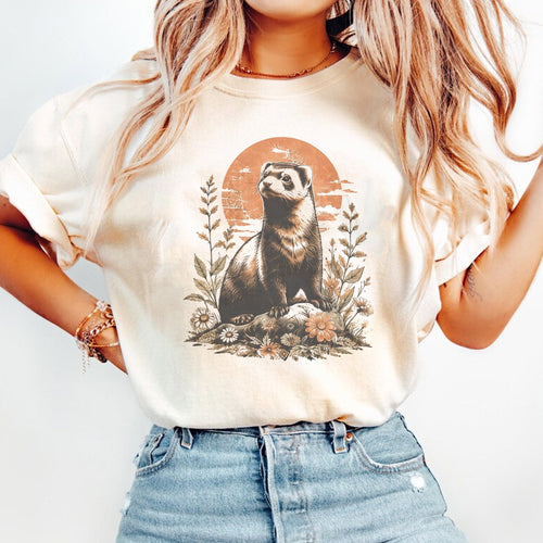 Black Footed Ferret Shirt, Prairie Wildlife Tee
