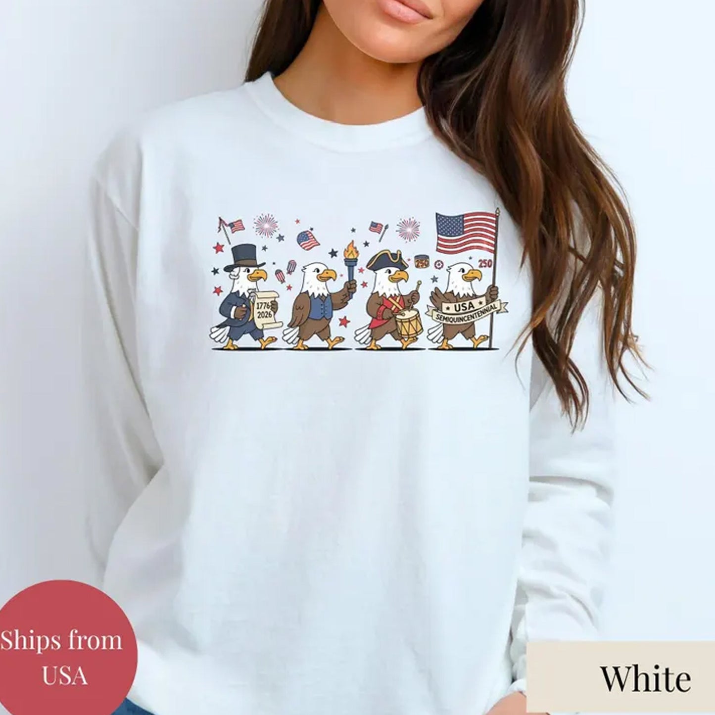 250th America Anniversary Eagle Shirt,USA 250 Years Sweater