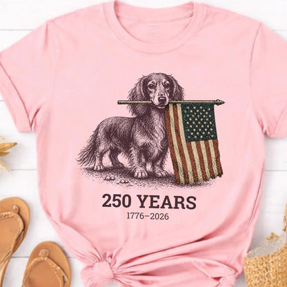 Patriotic Wiener Dog Tee, Vintage Weiner Dog Shirt