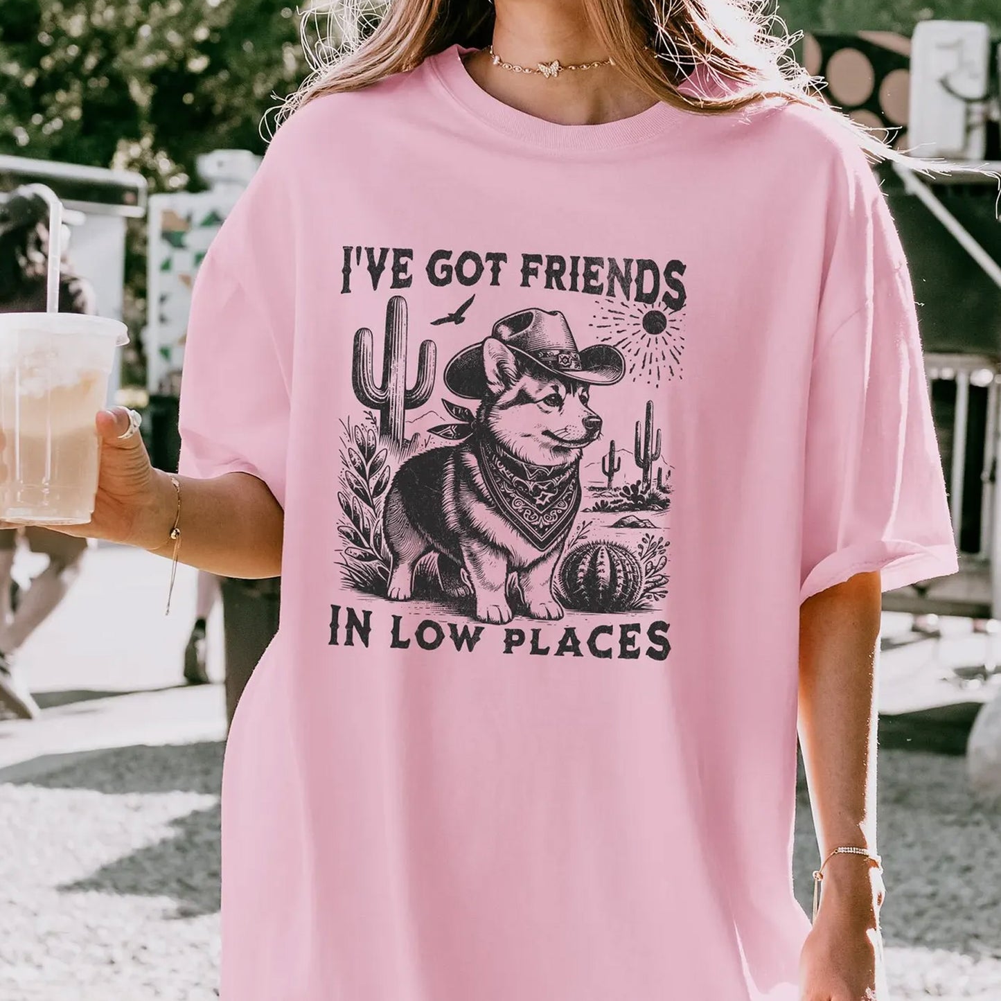Retro Corgi Mom Sweatshirt, I've Got Friends In Low Places Corgi Dad Tee